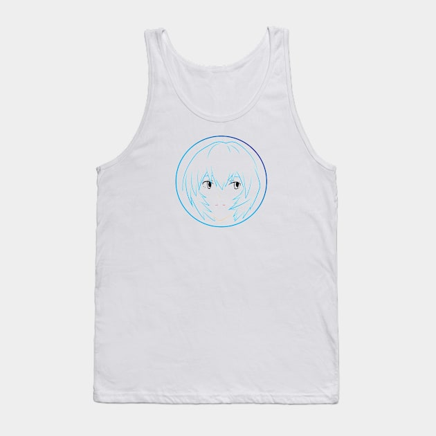 Rei Ayanami's Face - 03A Tank Top by SanTees